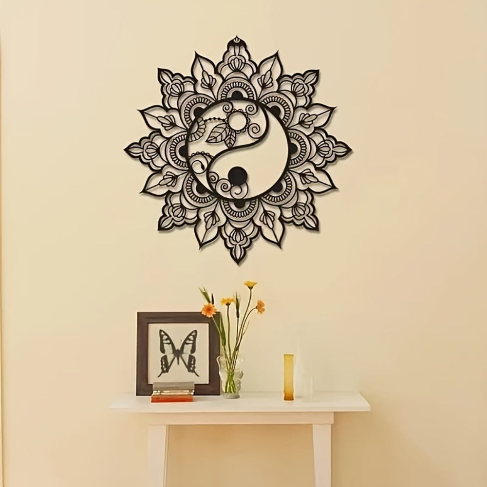 Mandala Yin Yang Metal Wall Art
