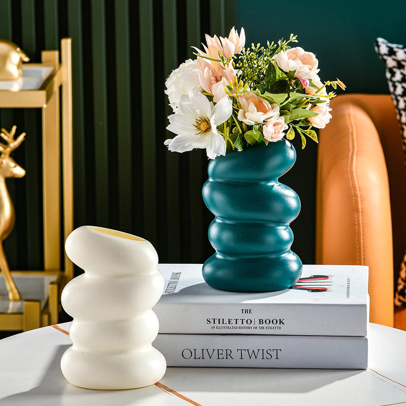 Abstract Twist Ceramic Vase