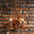 Rustic Deer Antler Wall Lamp