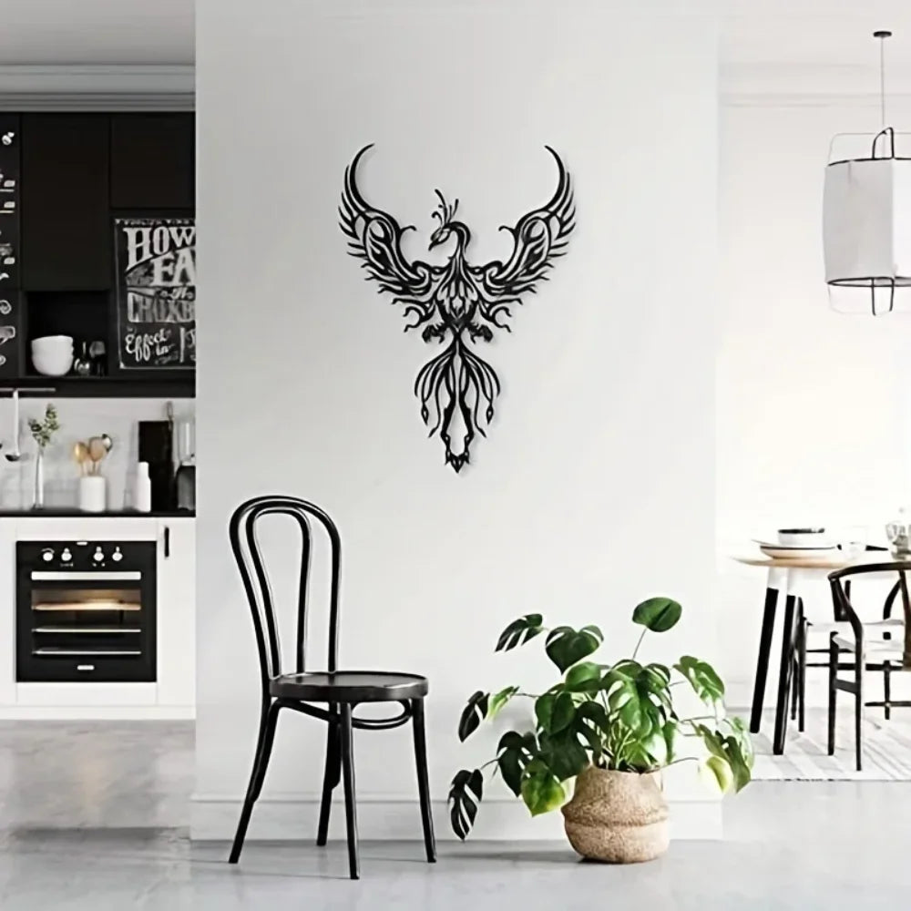 Phoenix Rising Metal Wall Art