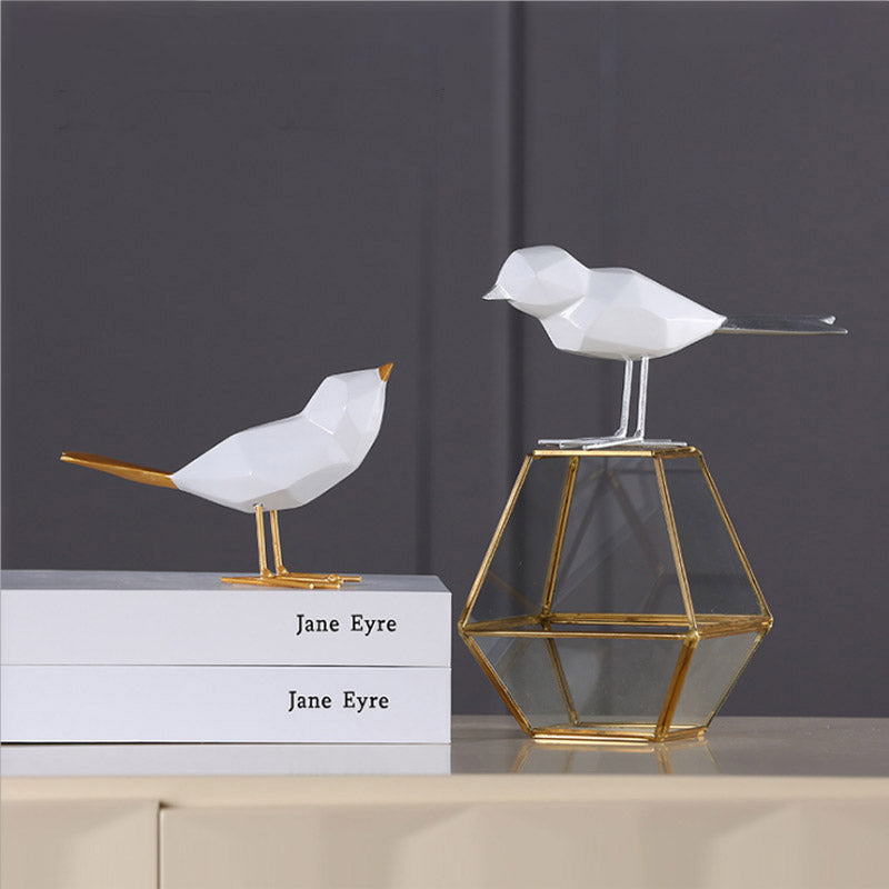 Geometric Nordic Bird Statue