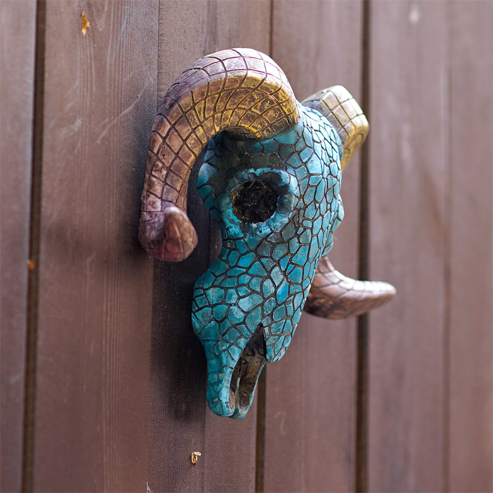 Mosaic Bull Skull Wall Decor