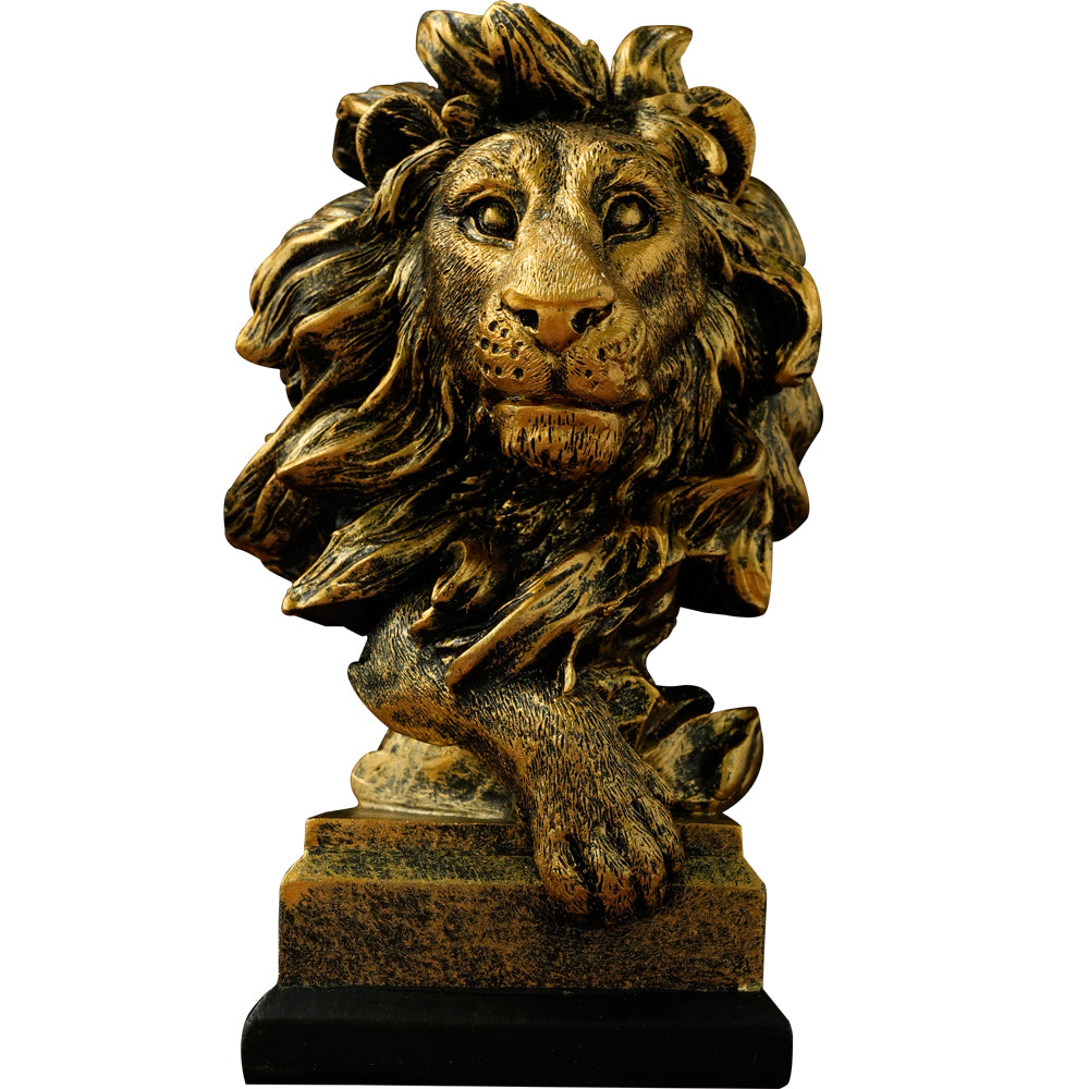 Majestic Lion Bust Statue