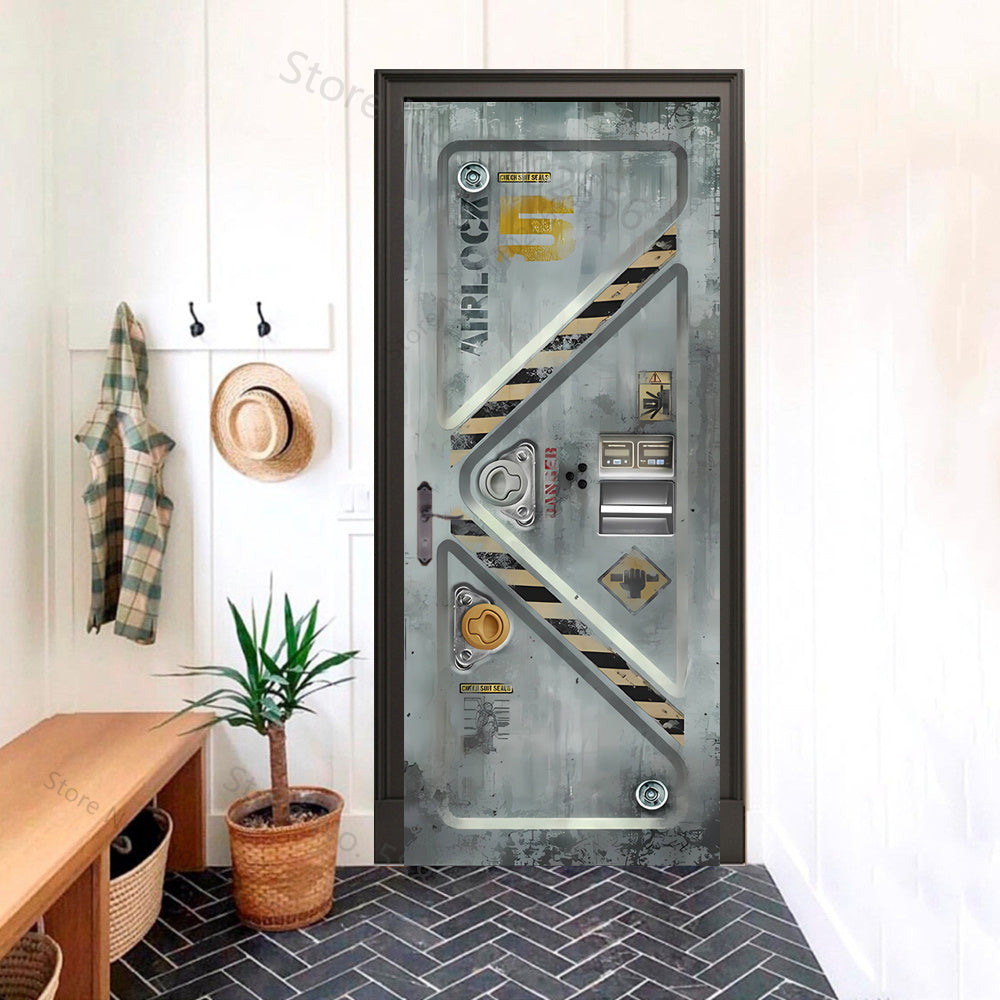 Secret Lab Futuristic 3D Optical Effect Door Sticker