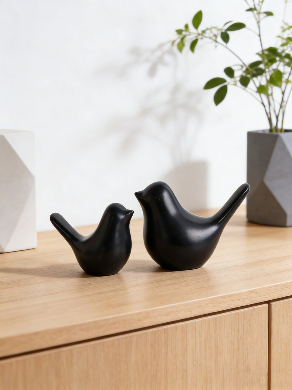Modern Nordic Bird Sculpture Set