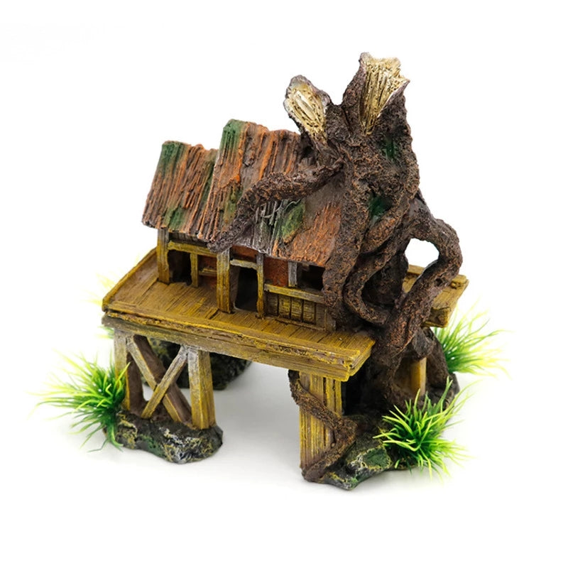 Tree House Aquarium Ornament