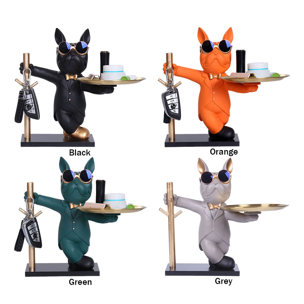 Tuxedo Bulldog Tray Key Holder