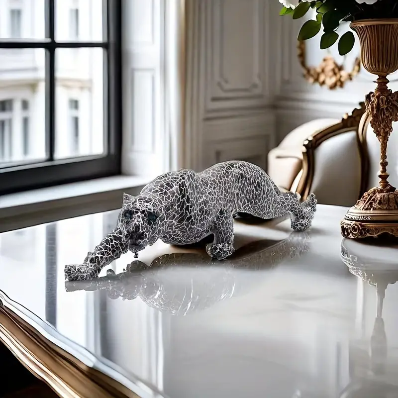 Black Jaguar Modern Statue