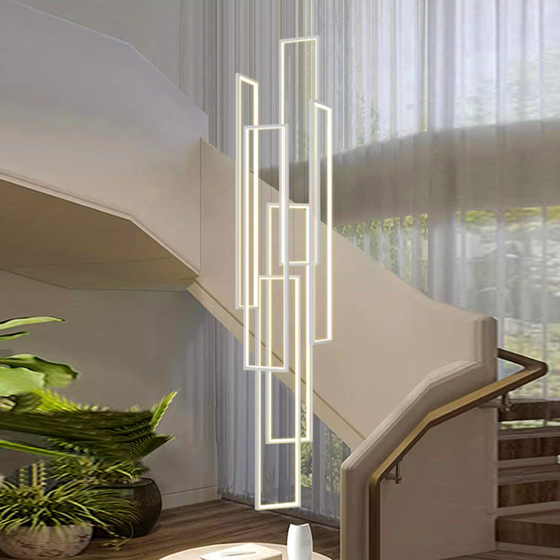 Nordic Staggered Rectangle LED Chandelier