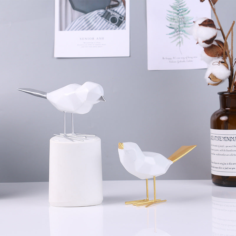 Geometric Nordic Bird Statue