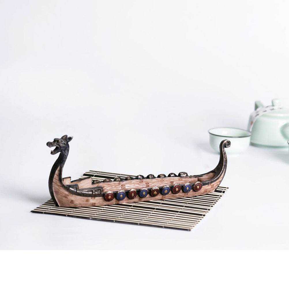 Nordic Dragon Ancient Viking Longship incense holder