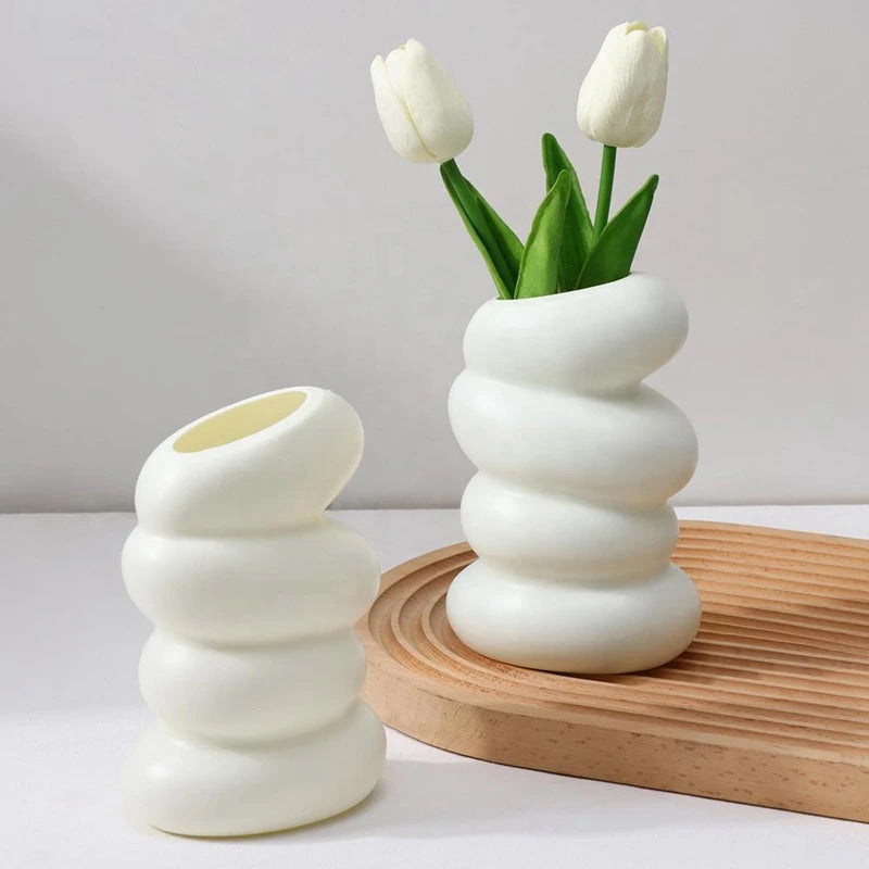 Abstract Twist Ceramic Vase