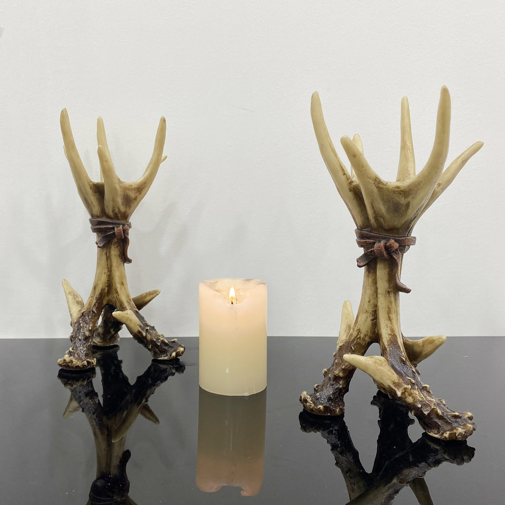 Deer Antlers Candlestick Holder