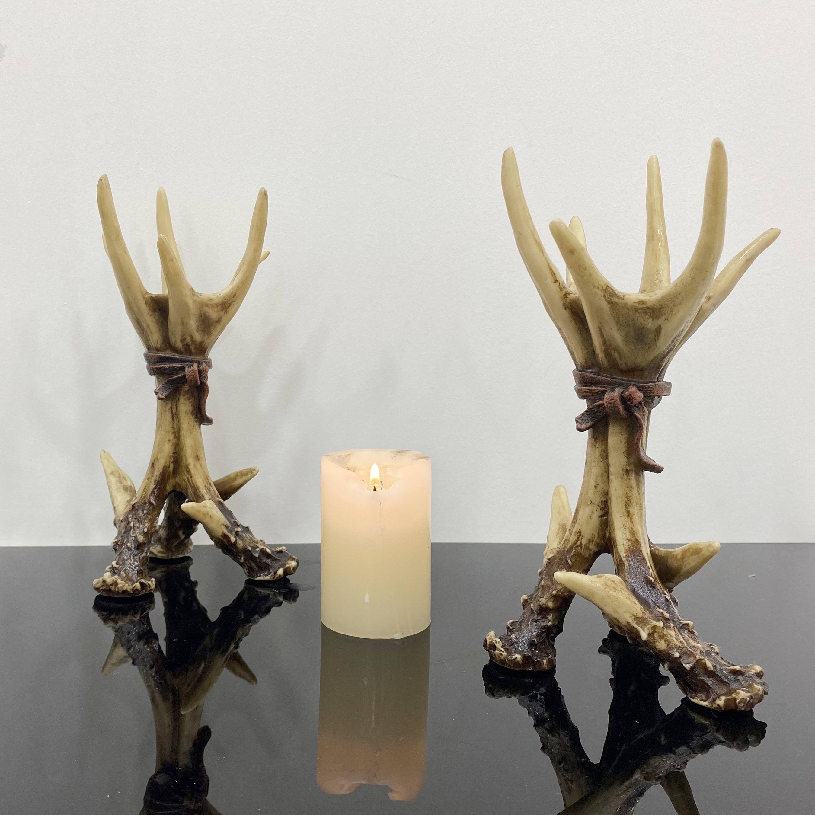 Deer Antlers Candlestick Holder