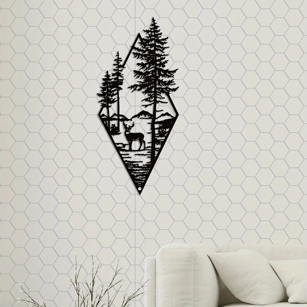 Mountain Forest Wildlife Wall Art