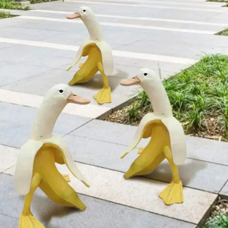 Funny Banana Duck Sculpture