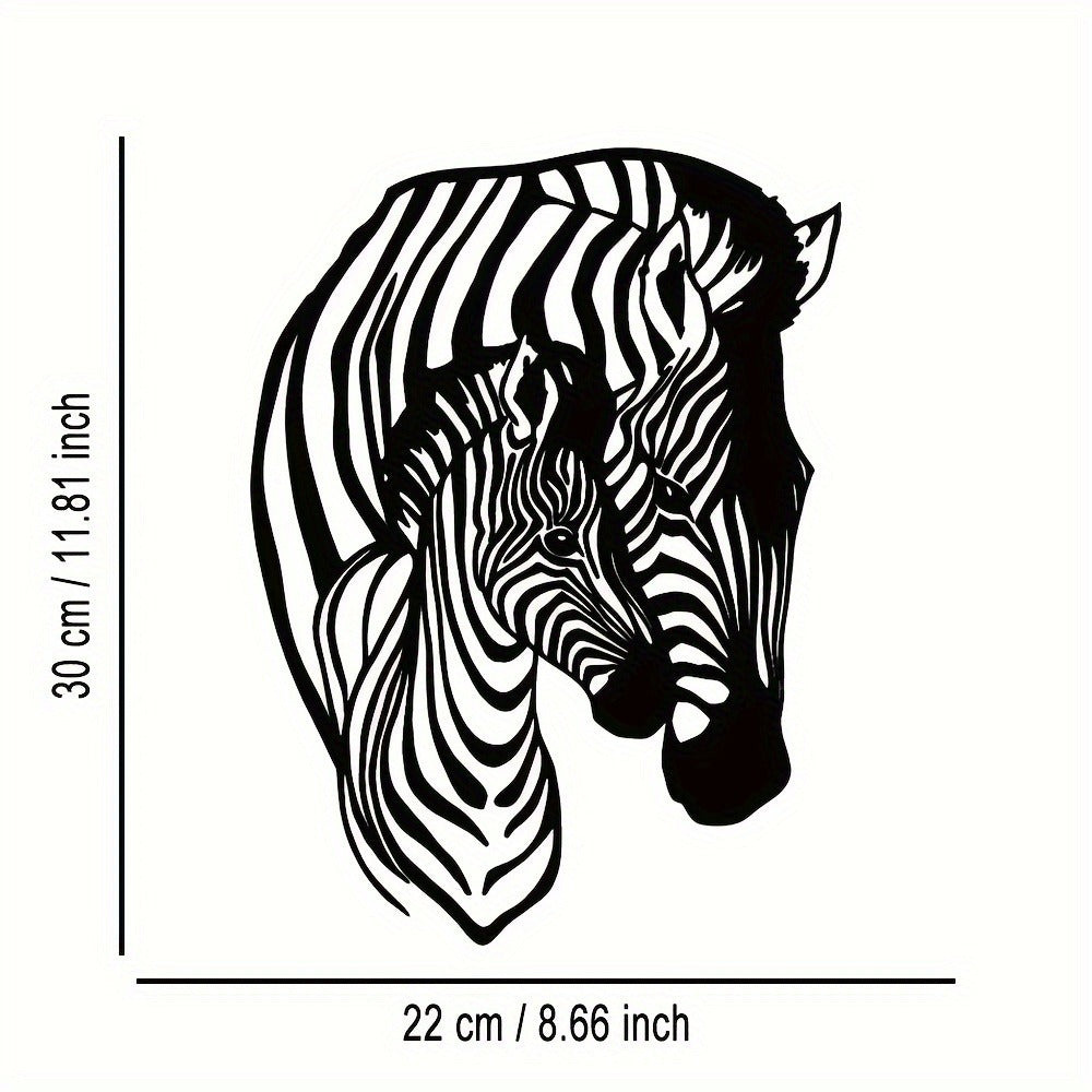Zebra Family Metal Wall Art