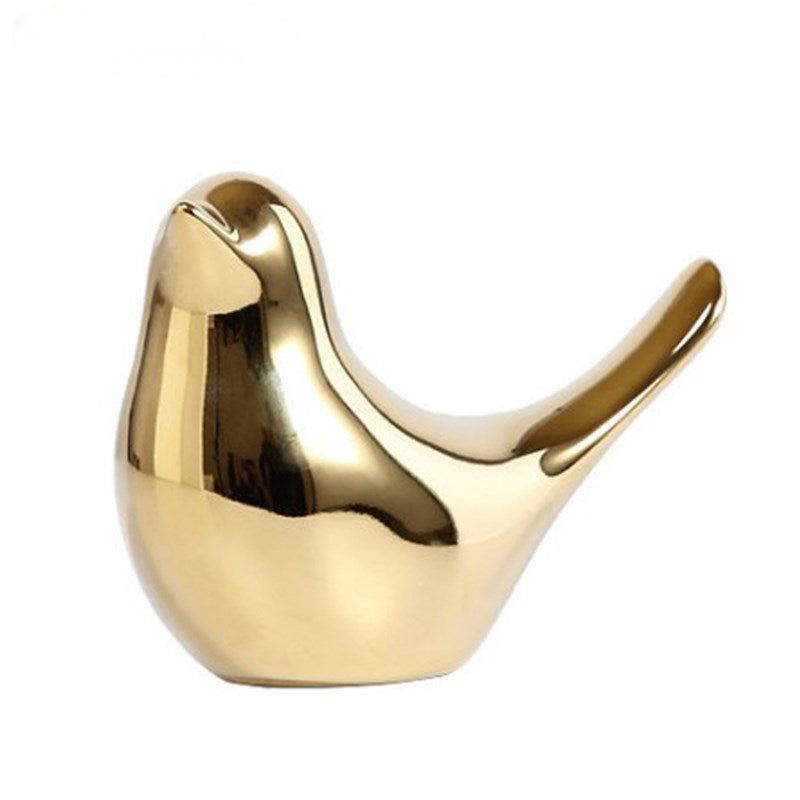 Cute Nordic Golden Bird Family
