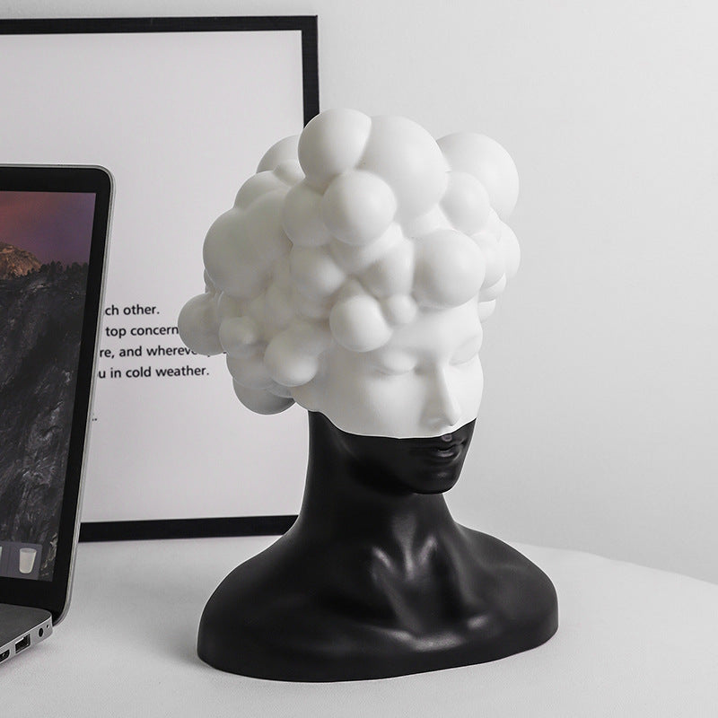 Modern Bubble Head Sculpture