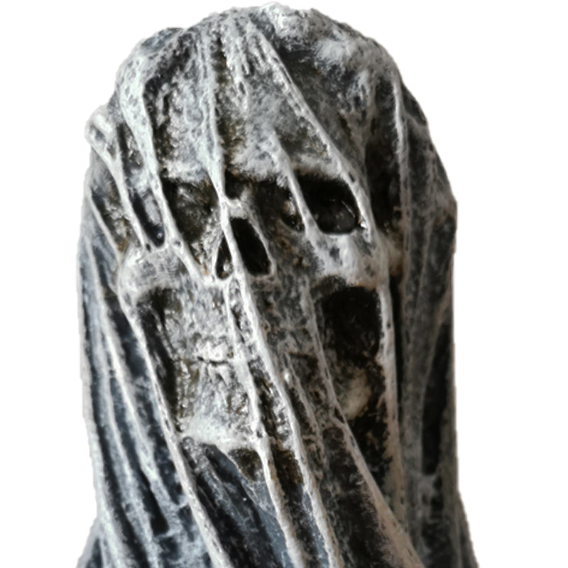 Grim Reaper Veiled Skull Statue