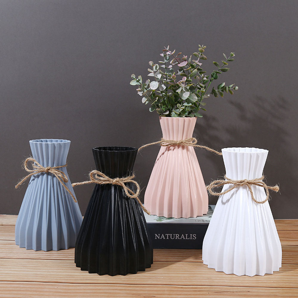 Nordic Pleated Ceramic Vase