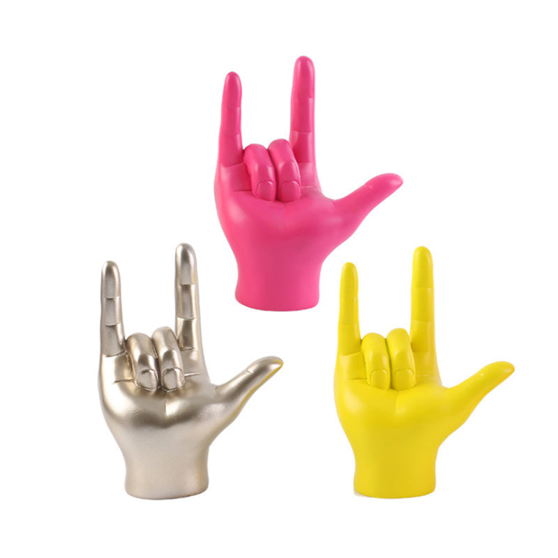 Rock Hand Gesture Sculpture