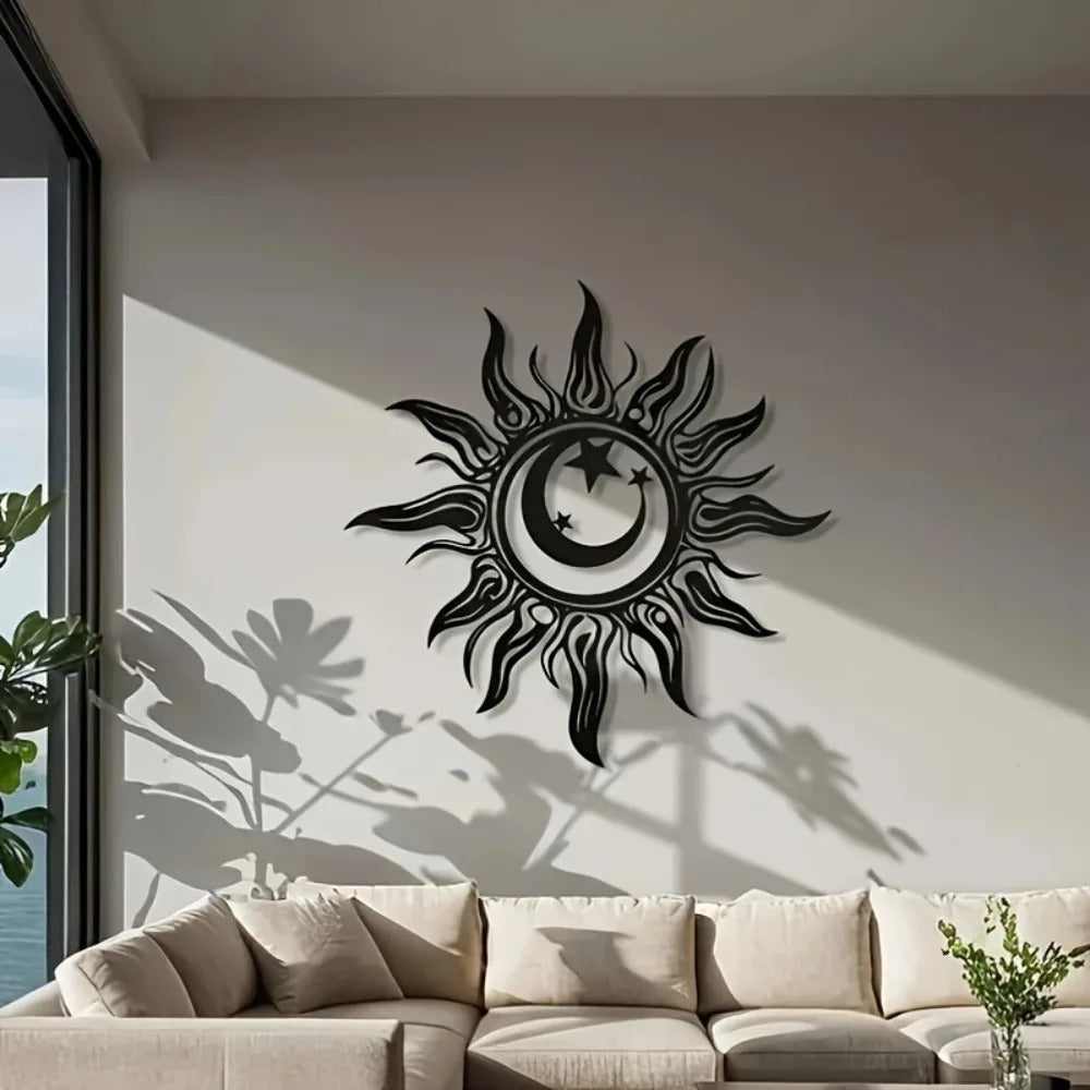 Sun Moon Metal Wall Art