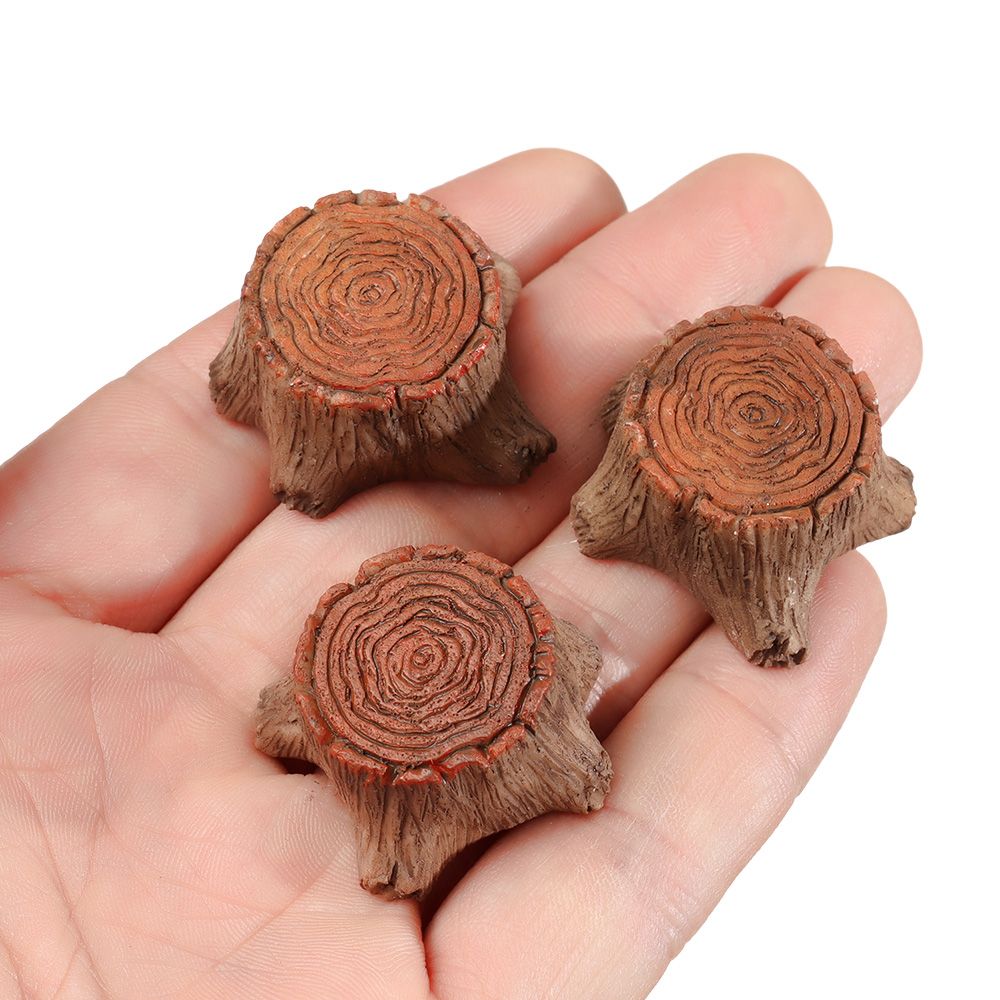 Mini Tree Stump Table & Chairs Garden Decoration Set