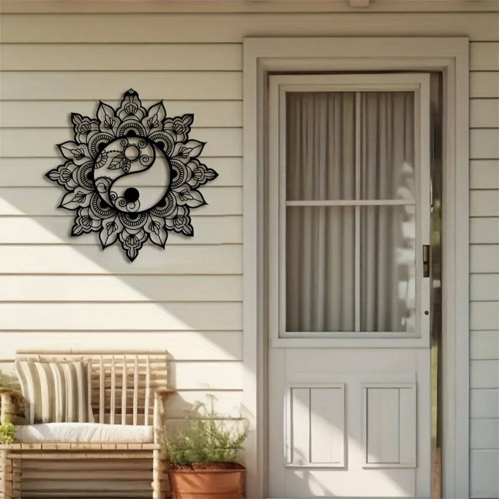 Mandala Yin Yang Metal Wall Art