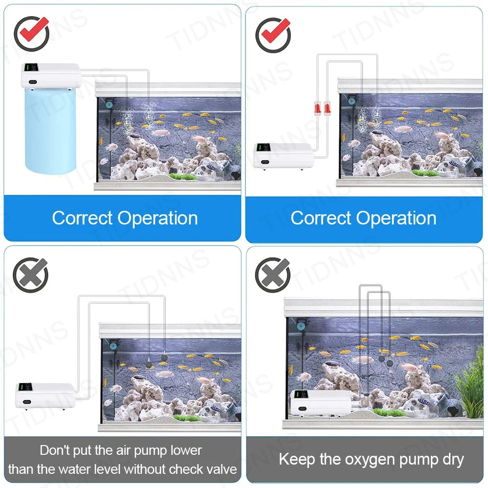 Rechargeable Aquarium Air Pump Oxygenator