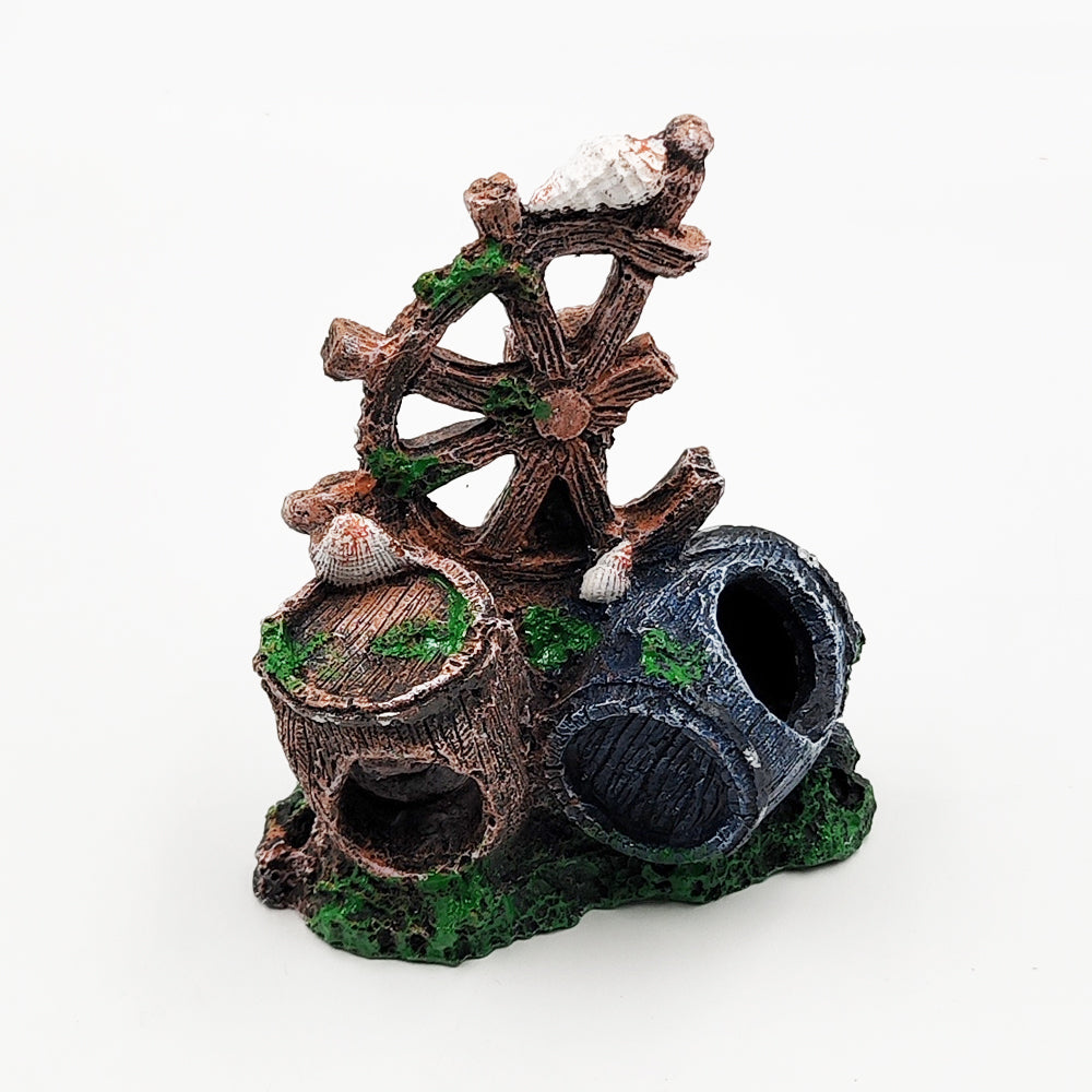 Rustic Watermill Aquarium Ornament