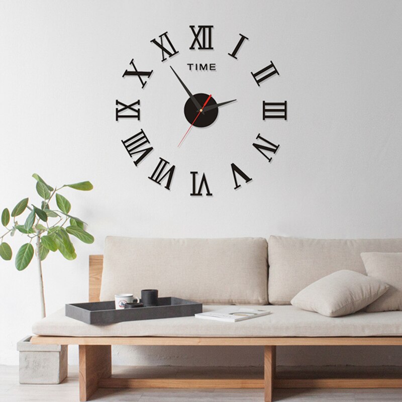 Frameless Roman Numeral DIY Wall Clock