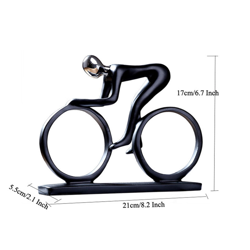 Modern Art Cyclist Couple Statue