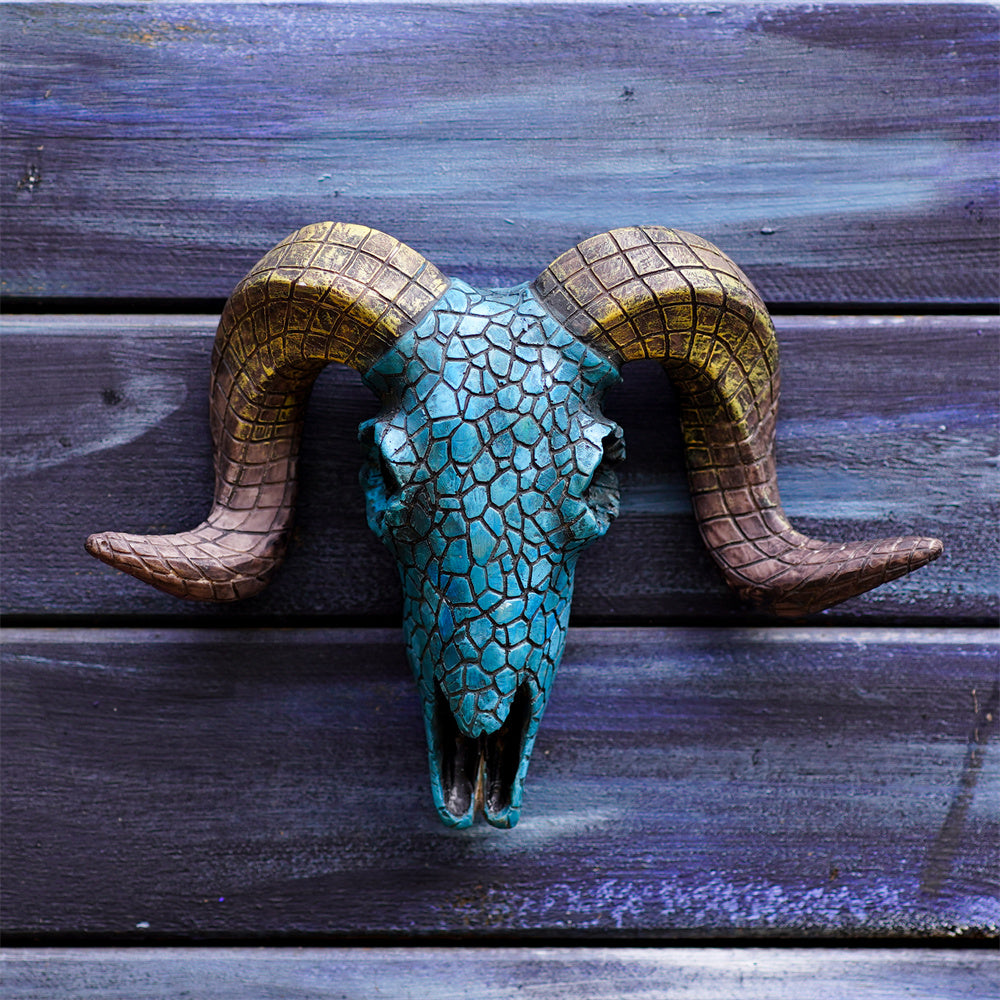 Mosaic Bull Skull Wall Decor