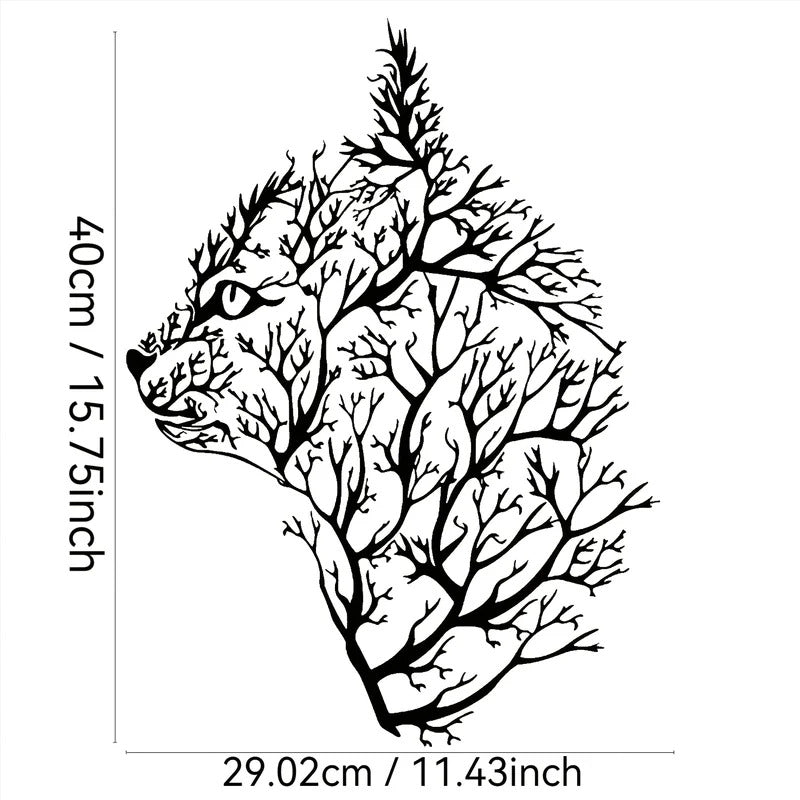 Cat Tree Silhouette Wall Art