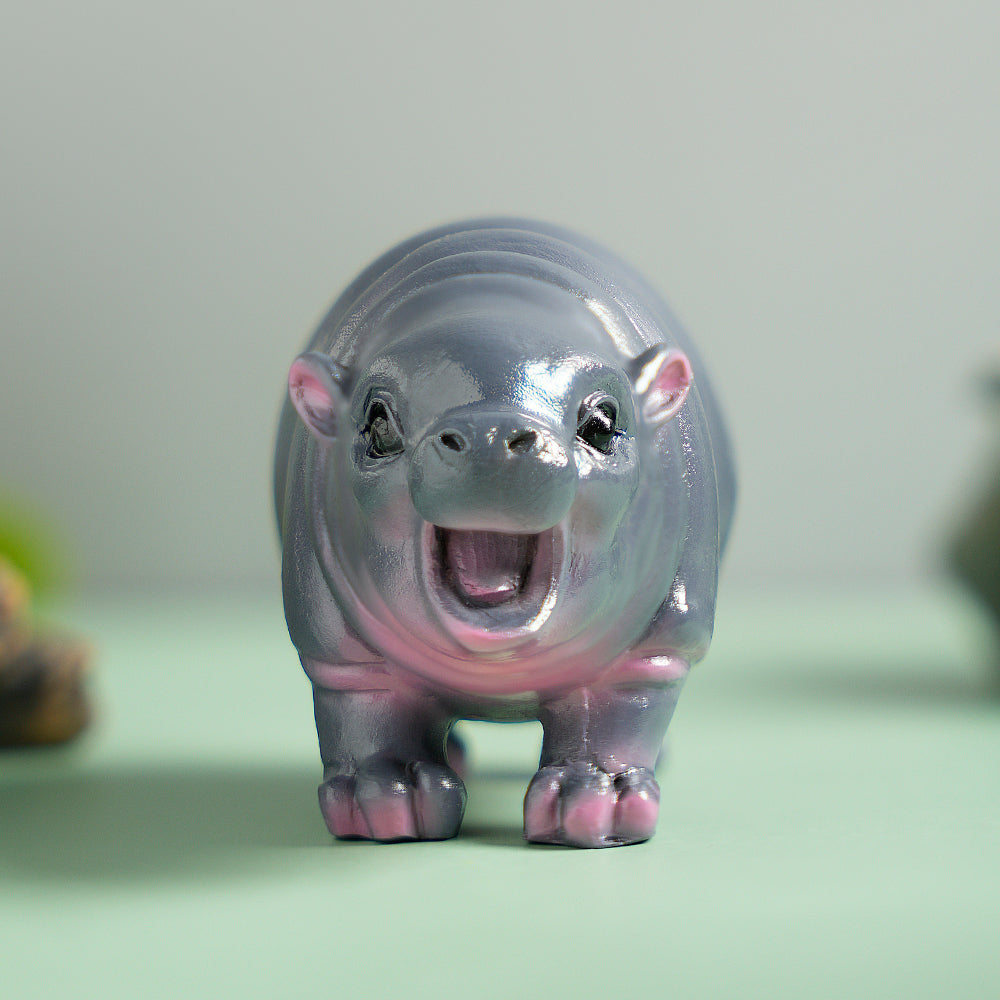 Moo Deng Thai Baby Hippo Statue