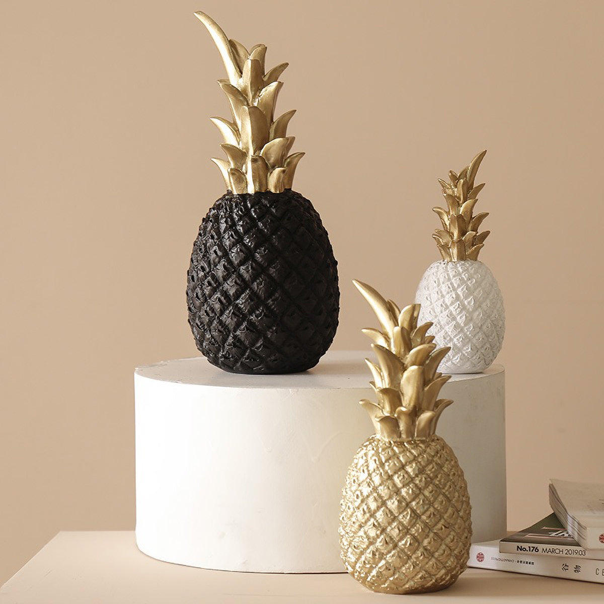 Modern Nordic Pineapple Sculpture