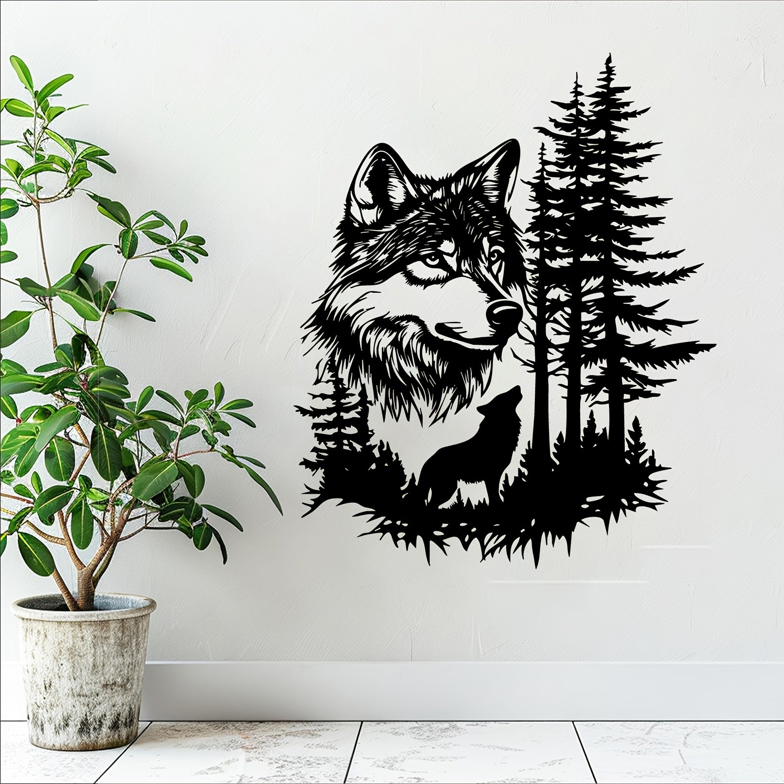 Call Of The Wild Wolf Metal Wall Art