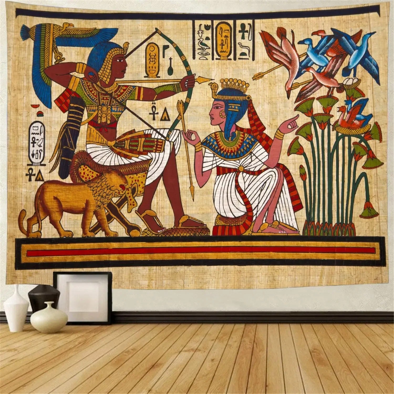 Egyptian Temple Interior Tapestry