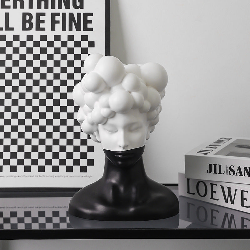 Modern Bubble Head Sculpture