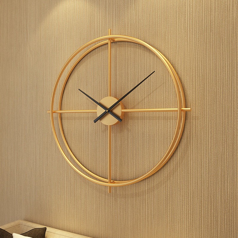 Large Round Metal Wall Clock