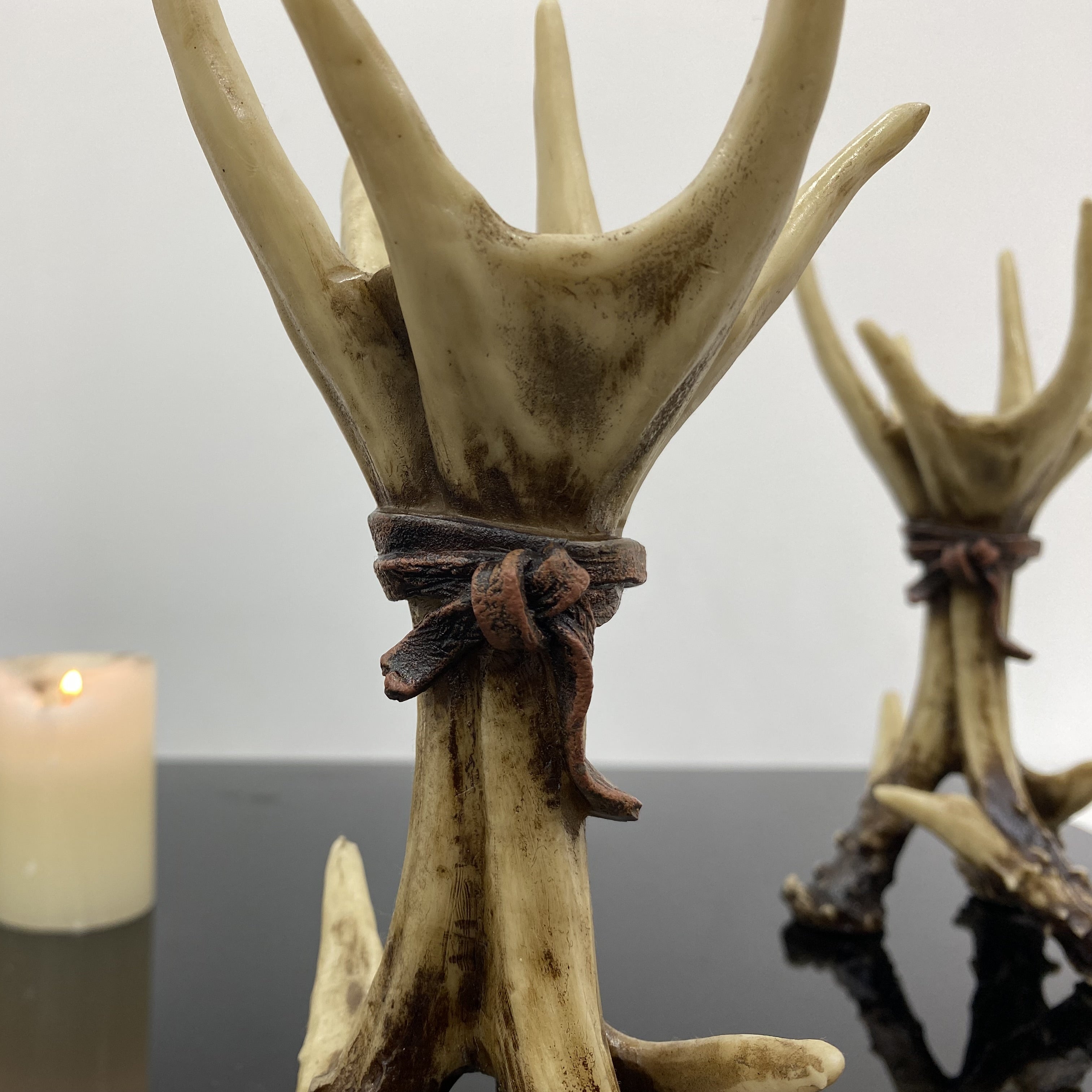 Deer Antlers Candlestick Holder