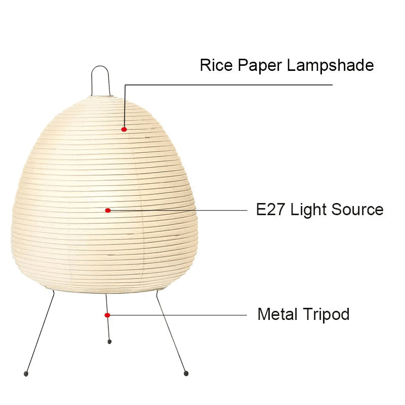 Wabi Sabi Nordic Rice Paper Lamp
