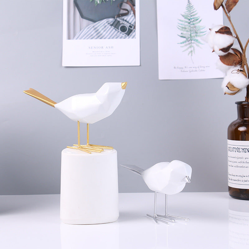 Geometric Nordic Bird Statue
