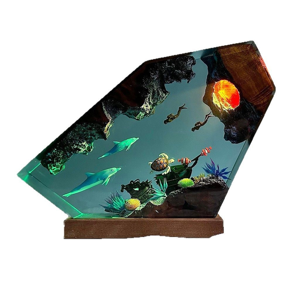 Blue Abyss Paradise Night Light Lamp
