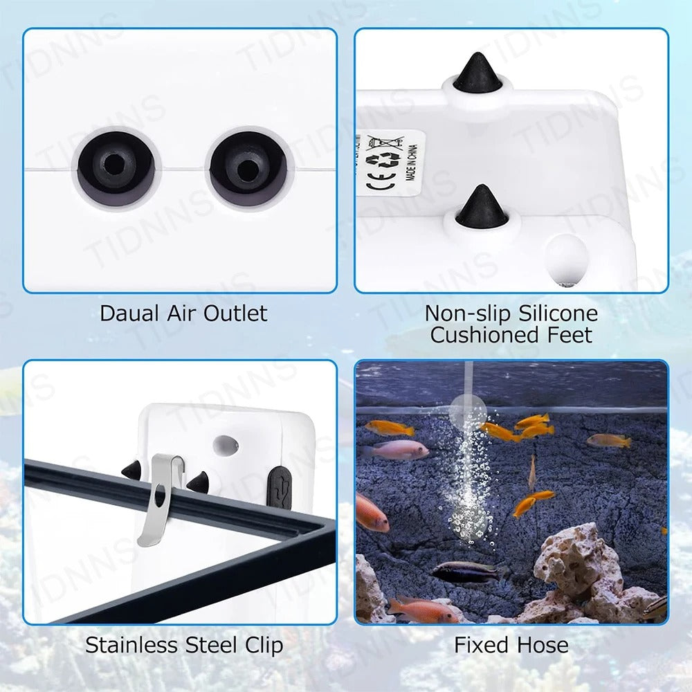 Rechargeable Aquarium Air Pump Oxygenator