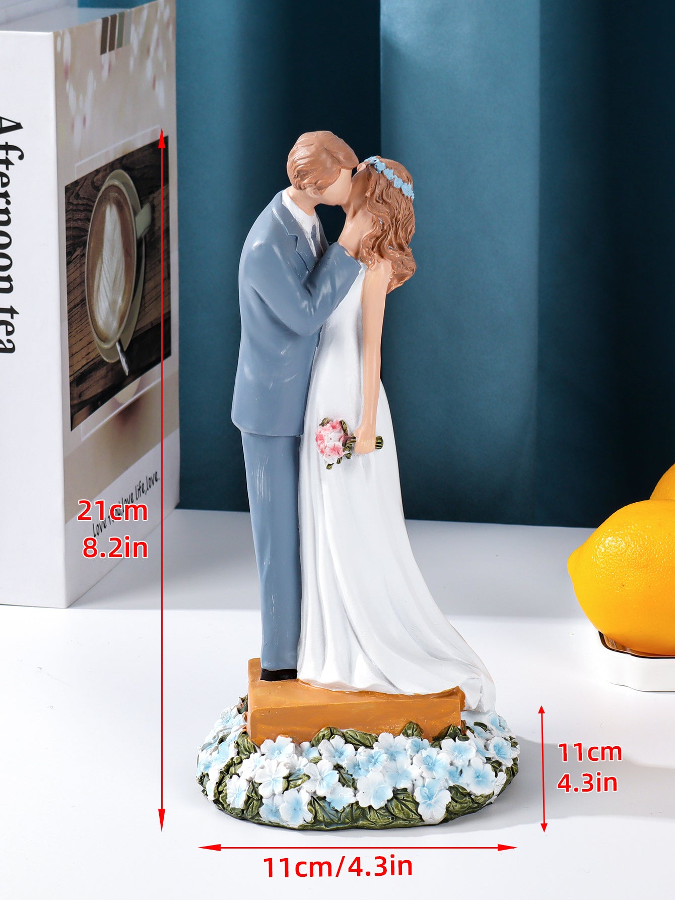 Romantic Wedding Cake Top Sculpture