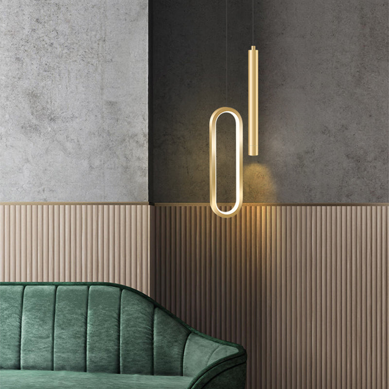Nordic Oval Loop LED Pendant Light