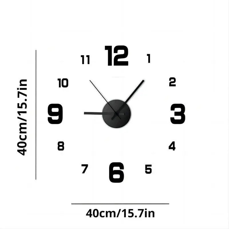 Frameless Oversized DIY Wall Clock