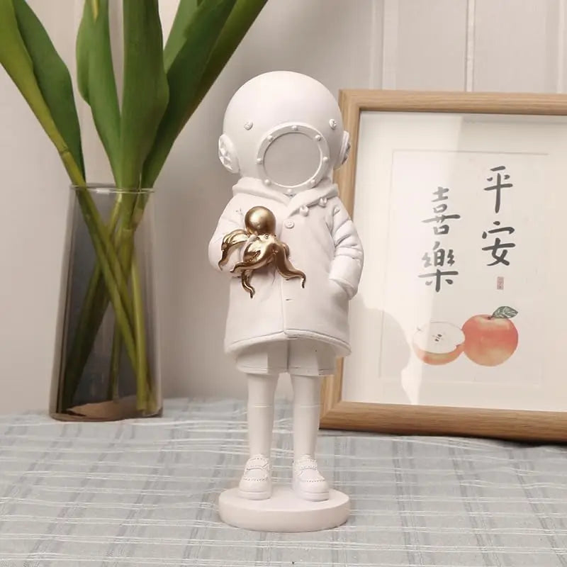 Underwater Girl & Pet Statue